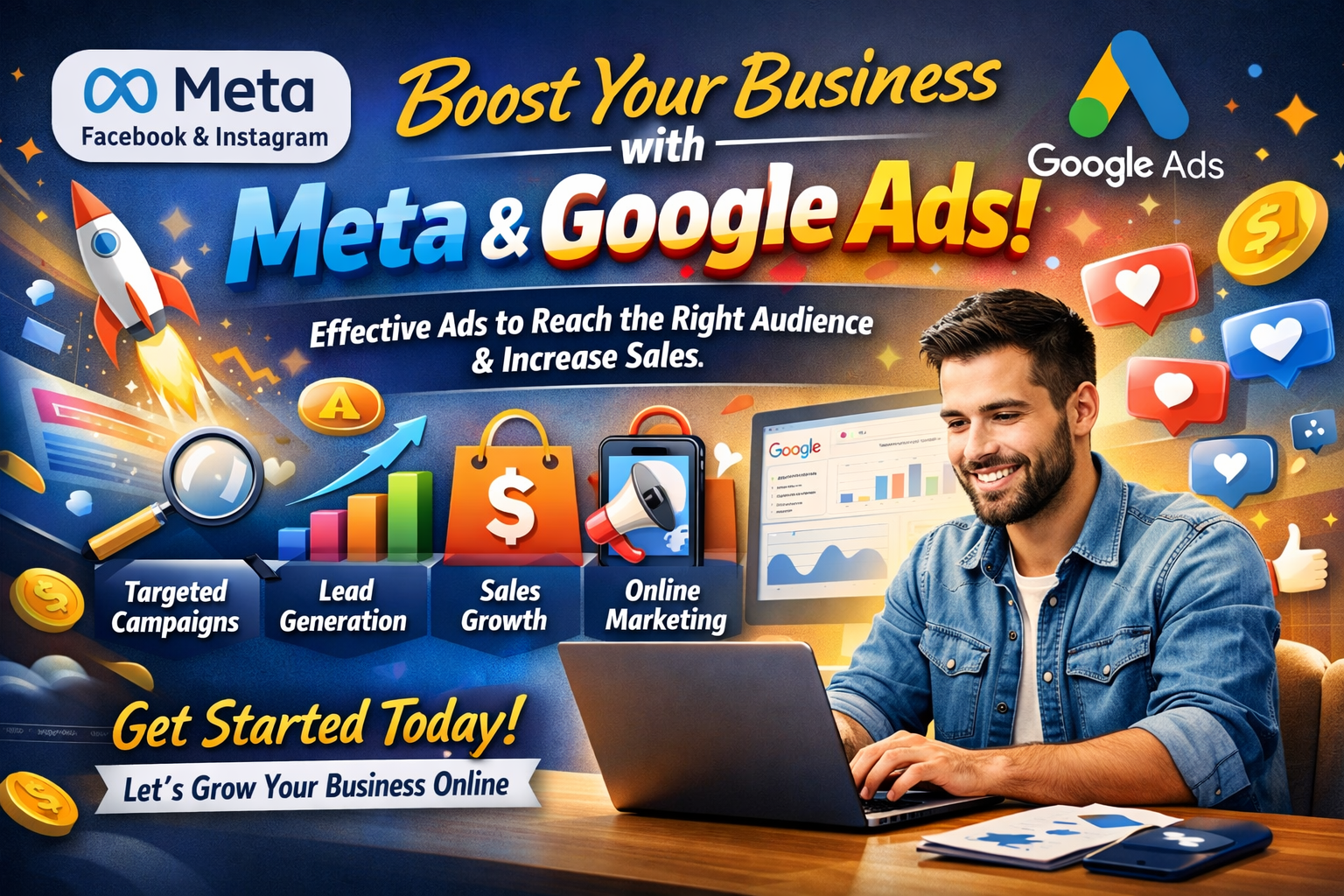 I Will Run High-Converting Meta & Google Ads to Grow Your Business
